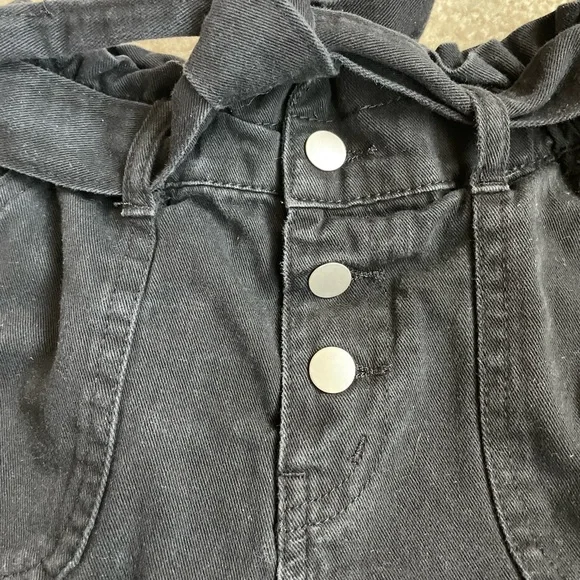 Chelsea & Violet High Waist Black Denim Shorts - Picture 3 of 5